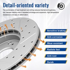 Front & Rear Drilled Brake Rotor Pad For 2007-2015 Acura MDX/ZDX Honda Pilot