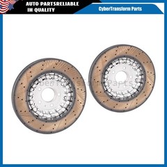 NEW Set Of 2 For Audi A6 A8 Q Q7 Q8 Front Vented Brake Disc Rotors 4M0615301AS