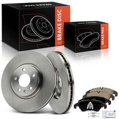 6x Front Disc Rotors & Ceramic Brake Pad for Audi A4 2012-2016 A4 Quattro A5 A6