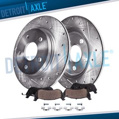 2WD 245mm Rear Drilled Brake Rotor Ceramic Pad for 1999-2004 Audi A6 VW Passat
