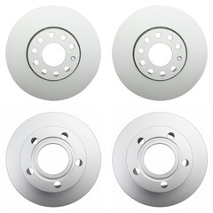 Hella Front 288mm & Rear 245mm Brake Rotors Kit For Volkswagen Passat FWD 02-05