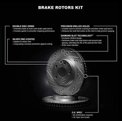 Ford F-250 F-350 Front Brake Rotors 1980-1994 Drilled Slotted Disc Replacement