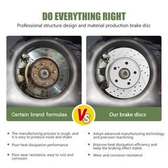 Front Drilled Rotors Brake Pads for 2008 – 2012 Dodge Nitro Jeep Liberty