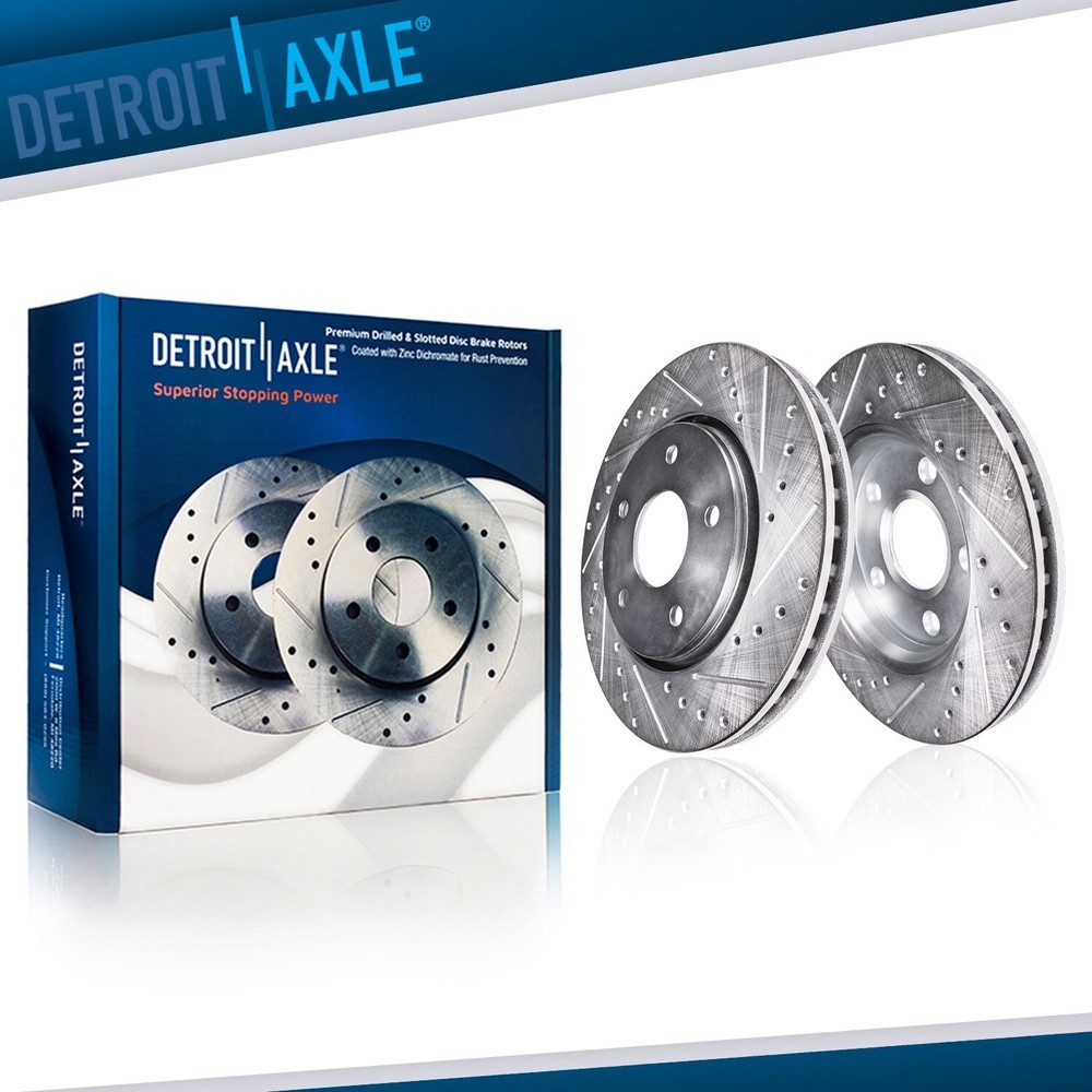 12.76 inch (324mm) Front Drilled Disc Brake Rotors Set for 2016 2017 Volvo XC60