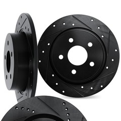 For Honda CR-V 2002-2004 Brake Rotor | Black | Drilled and Slotted