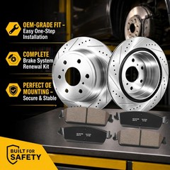 Rear Rotors Brake Pads for Cadillac Escalade Esv 2007 – 2014 Ext 2007 – 2013 ALL