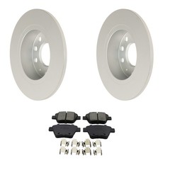 Hella Rear Rotors Bosch QuietCast Ceramic Disc Brake Pad Kit For A3 Beetle Jetta