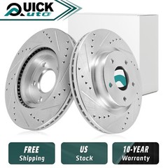 Rear Brake Rotors Drilled for 2004 – 2009 Dodge Ram 1500 Durango – 13.86 in