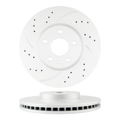 2x 300mm Front Drilled Slotted Brake Rotors For 2013-2020 Ford Fusion 54196