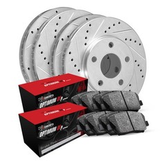 R1 Concepts Wgun2 03023 R1 Brake Rotors D S Silver W Optimum Oe Pads