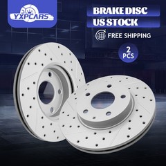 280mm Front Drilled Slotted Disc Brake Rotors for Mazda 3 2014-2018 3 Sport CX-3