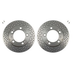 Brembo Pair Set of 2 Rear Drilled Disc Brake Rotors 299mm For Porsche 911 99-08