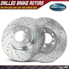 2x Front Side Drilled Brake Rotors for BMW 228i 328d 328i 428i xDrive 330e F30