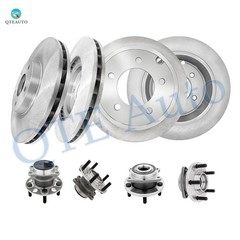 Front 294mm-Rear 262mm Brake Rotors-Wheel Hub Bearing For 2011-2014 Chrysler 200