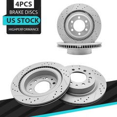 For Toyota Tundra Sequoia Lexus LX600 354mm Front 335mm Rear Disc Brake Rotors