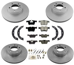 AP Rotors Ceramic Pads 8pc Kit BMW 320i xDrive AWD 13-18 with out Blue Caliper