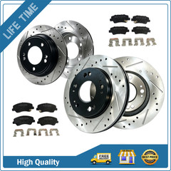 280mm Front 262mm Rear Rotor&Brake Pad fit Hyundai Elantra 2013 2014 2015 2016