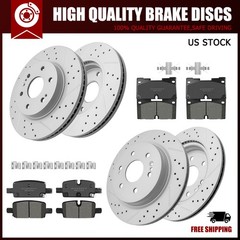 Front Rear Disc Brake Rotors+Pads for Silverado 1500 Sierra W/4 Piston Calipers