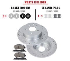 REAR Brake Rotors Pads Kit fit for Nissan Sentra Altima Juke Drilled Brakes