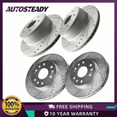 Front and Rear Drilled Disc Brake Rotor Kit for Escalade Suburban Yukon XL 1500