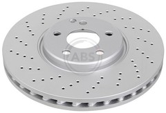 ABS 17565 Front Brake Discs Pair 330mm Vented Fits Mercedes E-Class S-Class