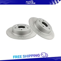 2X Rear Brake Rotors slotted Fits Honda Civic For Accord HR-V Acura ILX TSX