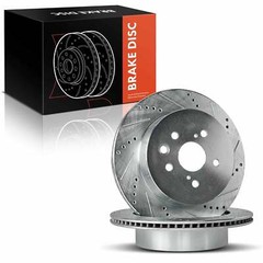 2x Rear Side Drilled Brake Rotors for Lexus GS300 GS350 GS430 GS450h IS250 IS350