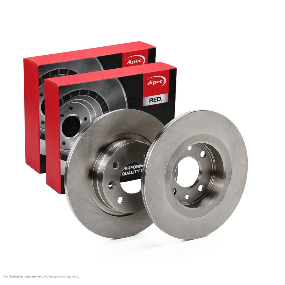 2X APEC Front Brake Discs for DACIA LOGAN II 2015- 259mm Solid DSK3035