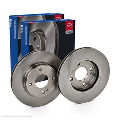 2x APEC Front Brake Discs for FORD FIESTA VI 2008-18 258mm Vented SDK6113