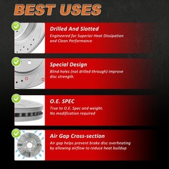 Front Rear Disc Brake Rotors Pads for 2008-2012 Dodge Nitro Jeep Liberty 3.7L 4L