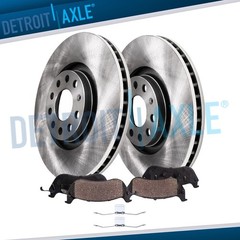 Front Disc Brake Rotors Ceramic Brake Pads Kit for 2005 – 2009 Audi A4 Quattro