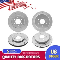 Front Rear Disc Brake Rotors for 2017 – 2021 2022 2023 Nissan Titan