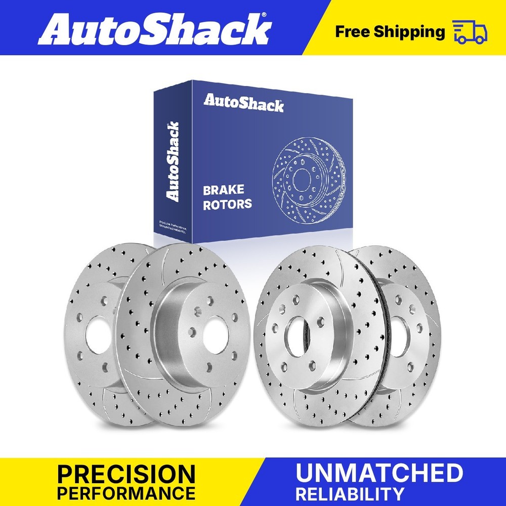 Front Rear Drilled Slotted Brake Rotors for Buick Regal 2012-2016 LaCrosse
