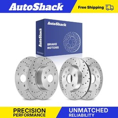 Front Rear Drilled Slotted Brake Rotors for Buick Regal 2012-2016 LaCrosse
