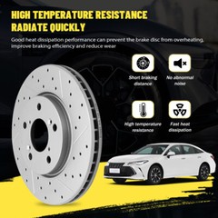 321mm Front Drilled Rotors Brake Pad for GMC Terrain Chevy Impala Equinox Allure