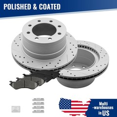 352mm Rear Brake Disc Rotors Ceramic Pads For Dodge Ram 1500 2500 3500 2003-2008
