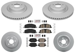 Front Rear Coated GEO Disc Brake Rotors Brake Pads for Ford Explorer 2020-2025