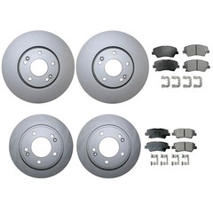 Front Rear Brake Kit Disc Rotors Akebono ProACT Ceramic Pads For Kia Frote5 FWD