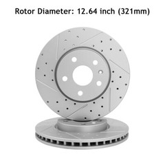 12.64” Front Brake Rotors+Ceramic Pads for GMC Terrain Chevy Malibu Buick Regal