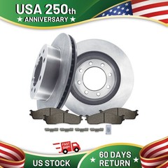 Front Brake Rotors Brake Pads Kit for 2006-2008 Dodge Ram 2500 3500 1500 4000