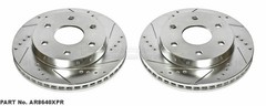 Power Stop AR8640XPR Cross-Drilled and Slotted Brake Rotors