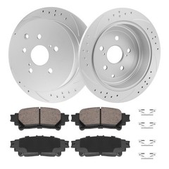 Rear Drilled Rotors Brake Pads for Toyota Sienna Highlander Lexus RX350 31544