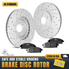 Front Brake Disc Rotors Ceramic Pads Kit for 2003 2004 2005 2006 Acura MDX 3.5L