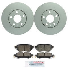 Bosch QuietCast Rear 278mm Rotors & Ceramic Disc Brake Pad Kit For Mazda 6 16-21