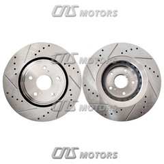 328mm Front Drilled Brake Rotors for 2011 2012 – 2019 Toyota Highlander Sienna