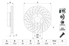 2x Brake Discs Pair Vented fits BMW 118D F20, F21 2.0D Front 11 to 19 N47D20C