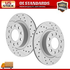 264mm Pair Rear Disc Drilled Brake Rotors for 2013 – 2016 Dodge Dart