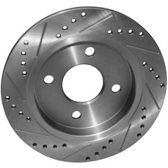 253mm Rear Drilled & Slotted Brake Rotors for Ford Fiesta 2014-2019 Focus 01-07