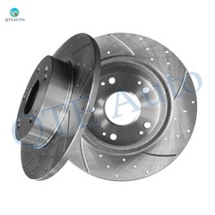 Rear 260mm Drilled Slotted Brake Rotors For 2006-2015 Honda Civic