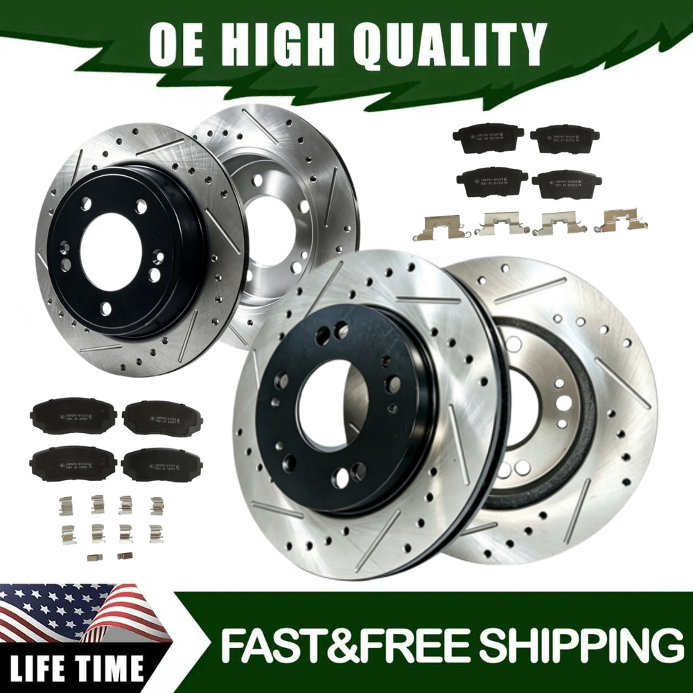 12.60” Front & 12.79” Rear Brake Rotors Ceramic Pads for MAZDA CX-9 2007 2008